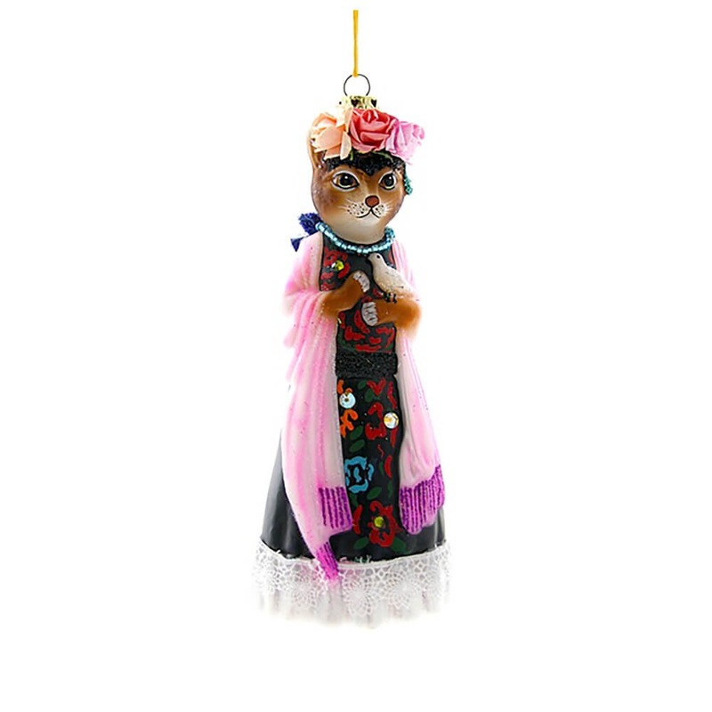 Frida Catlo Ornament 6.5"
