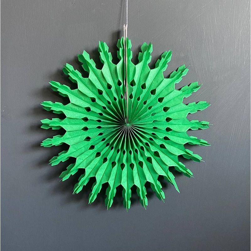 Green Paper Fan 12"
