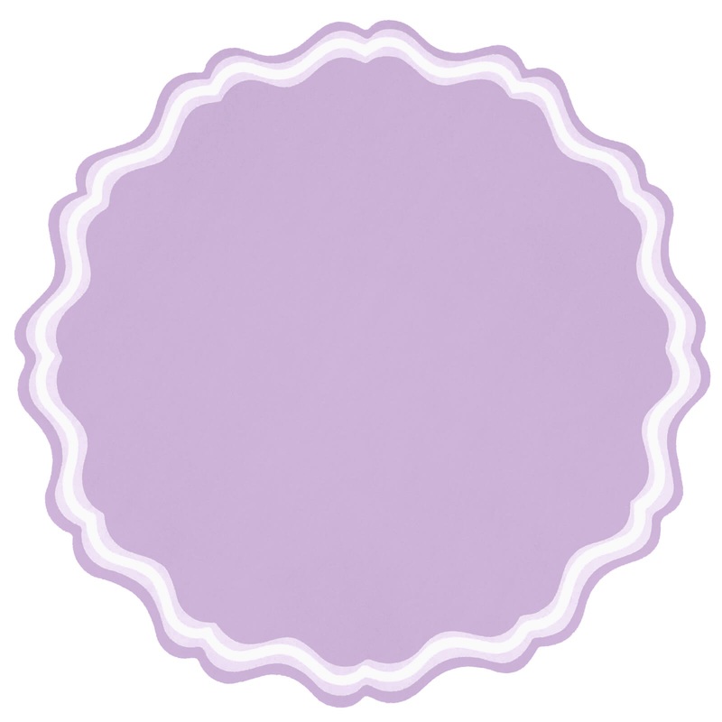 Lavender Fancy Scallop Paper Placemats
