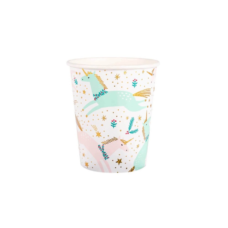 Magical Christmas Unicorn Party Cups