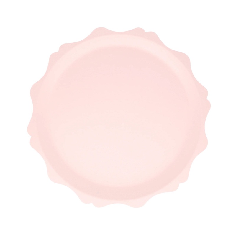Meri Meri Party Pink Decorative Edge Compostable Side Plates 9.25"