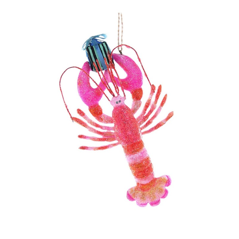 Pink Lobster Ornament 5.5"