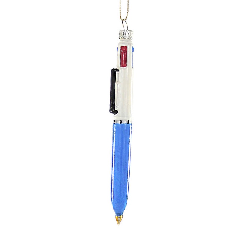 Retro Color Click Pen Ornament 4.75"