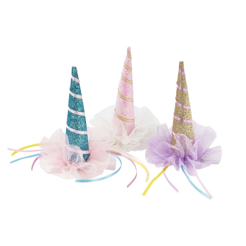 We Heart Unicorns Sparkly Horn Hair Clip / Hat