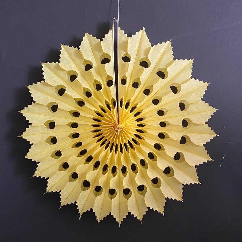 Yellow Paper Fan 12"