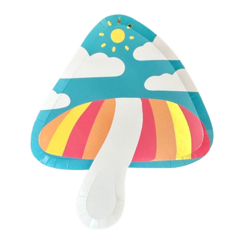 Alice Mushroom Dessert Plates 9"