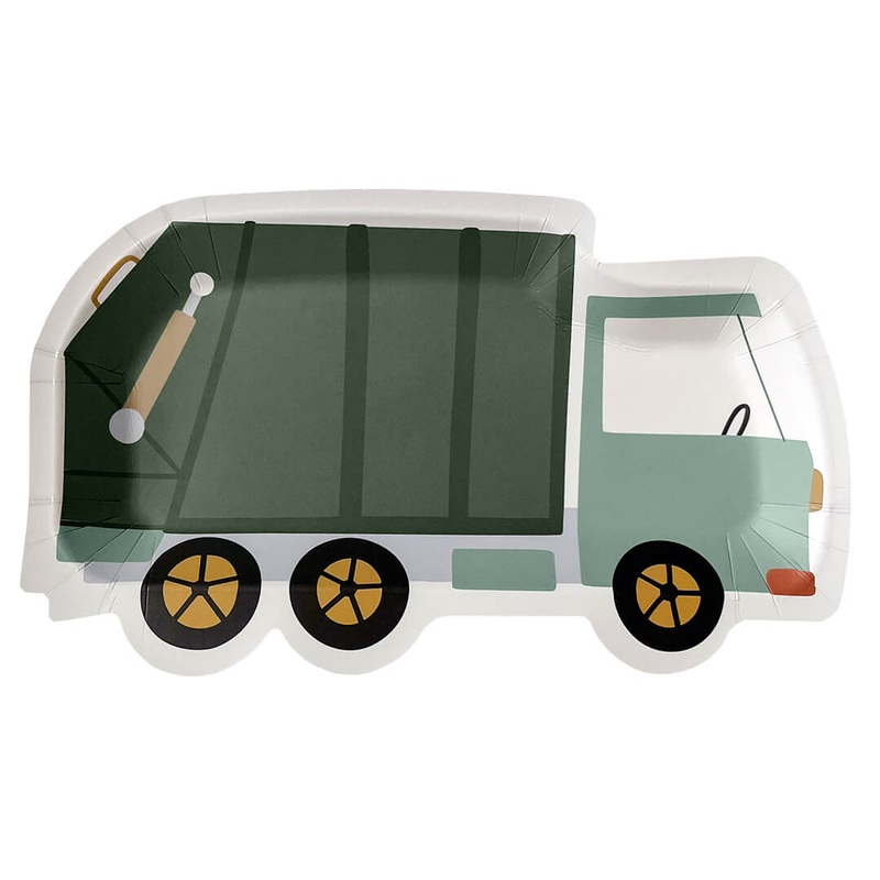 Garbage Truck Paper Plates 8"