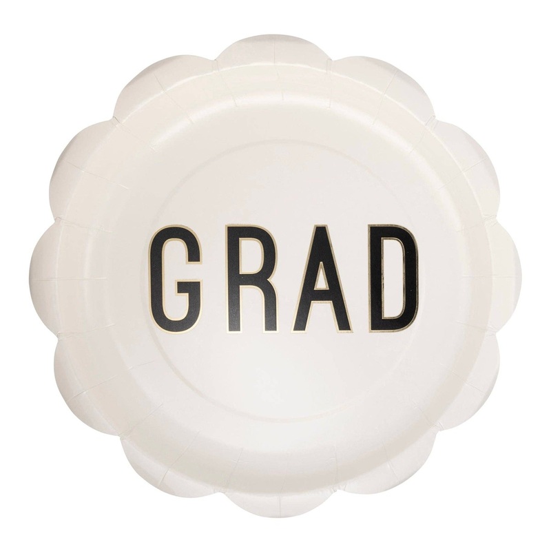 Grad Scalloped Paper Plates 10"
