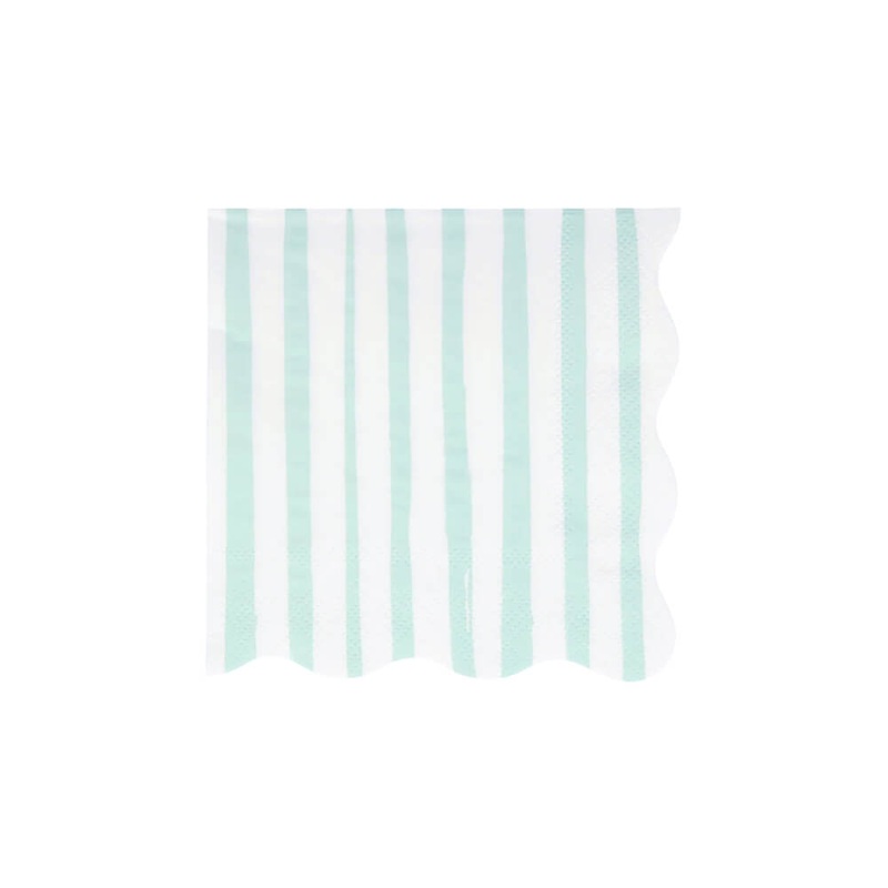 Meri Meri Party Mint Stripe Small Napkins