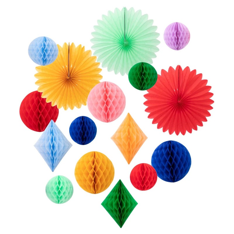 Meri Meri Party Rainbow Honeycomb Decoration Kit