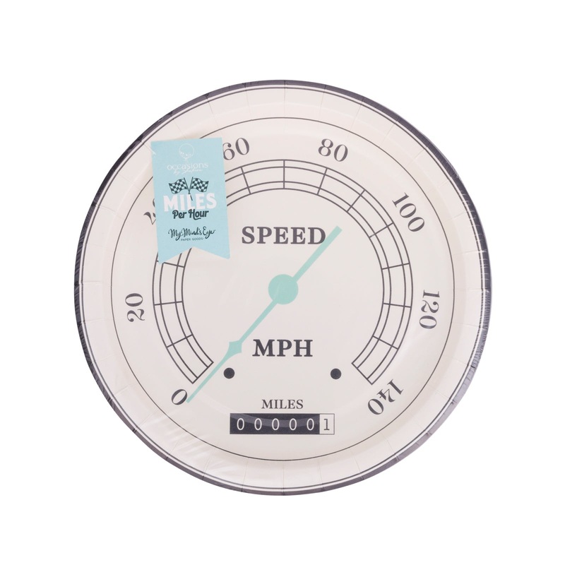 Miles Per Hour Speedometer Plates 8"