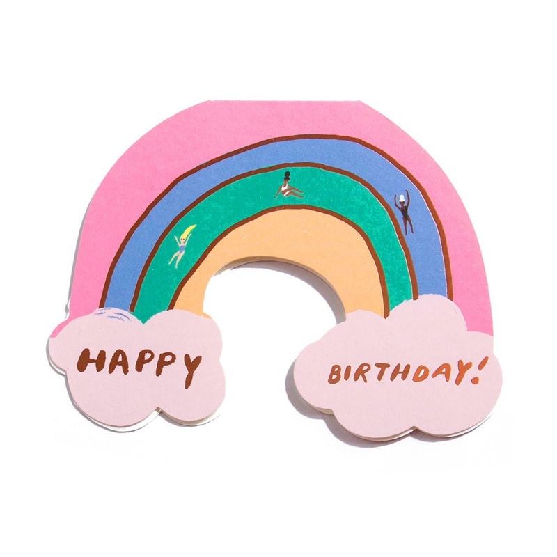 Rainbow-Shaped Birthday Greeting Card