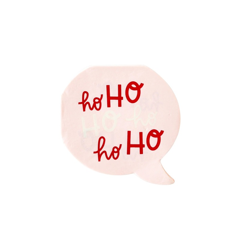 Whimsy Santa Ho Ho Ho Shaped Paper Dinner Napkins