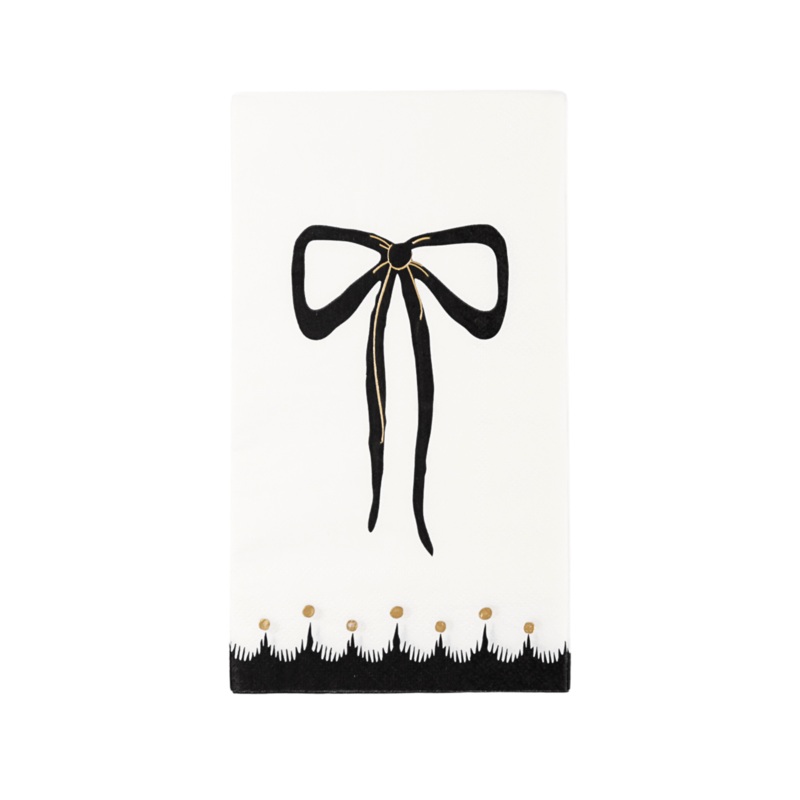 Black Bow Guest Towel Napkins