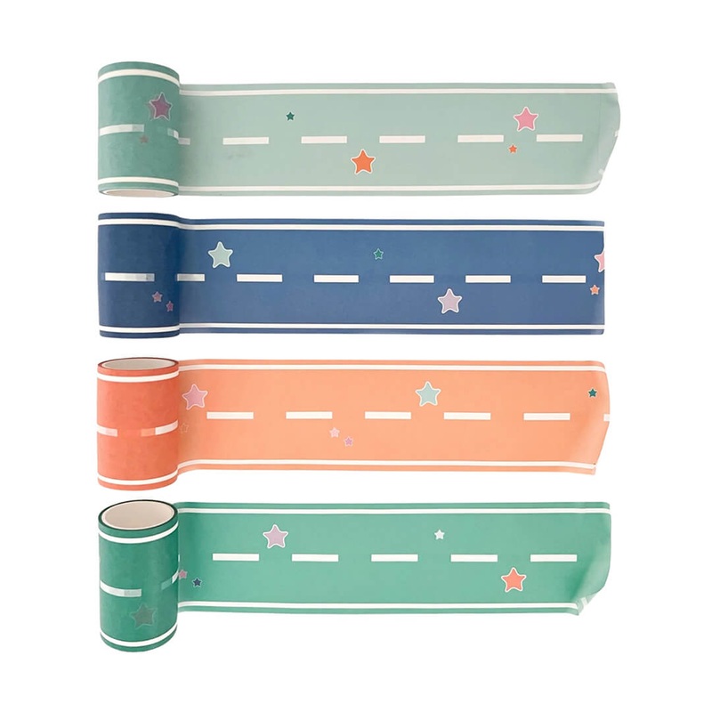 Colorful Play Road Tape (Set of 4 Rolls)