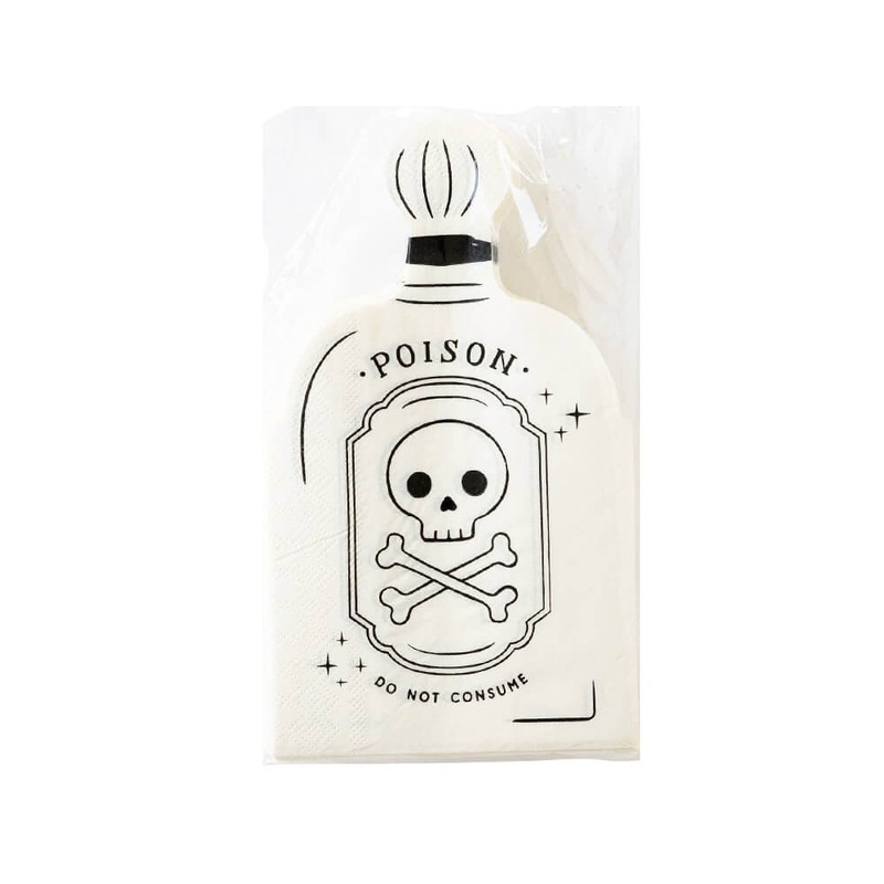 Halloween Poison Bottle Shaped Paper Dinner Napkins