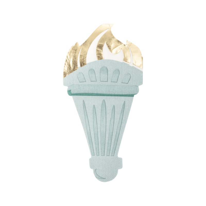 Lady Liberty Torch-Shaped Paper Napkins
