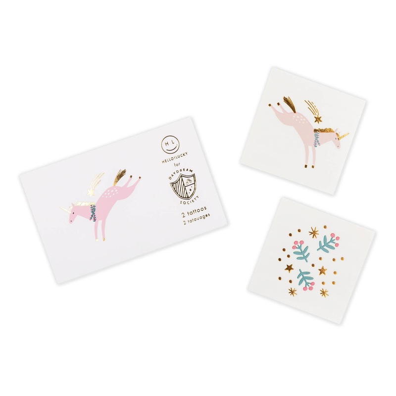 Magical Christmas Unicorn Temporary Tattoos