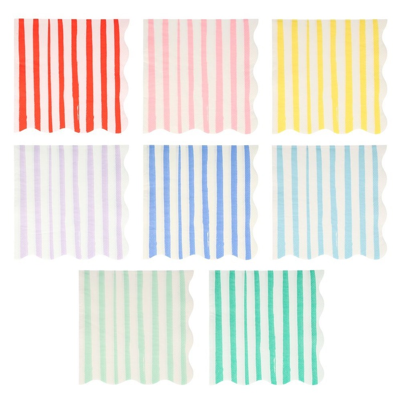 Meri Meri Party Mixed Stripe Large Napkins