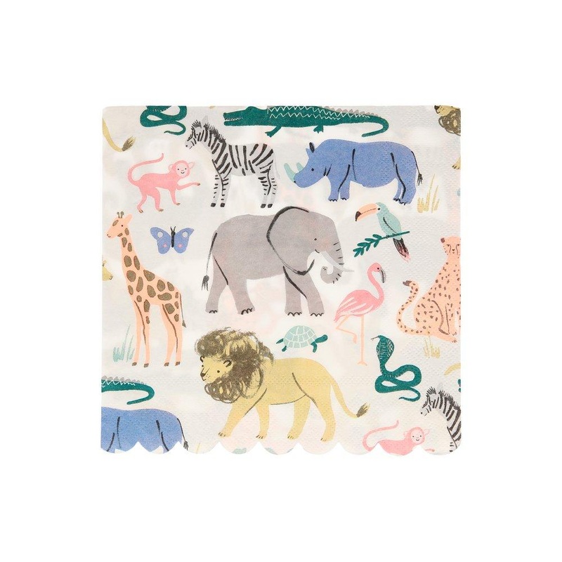 Meri Meri Party Safari Animal Large Napkins