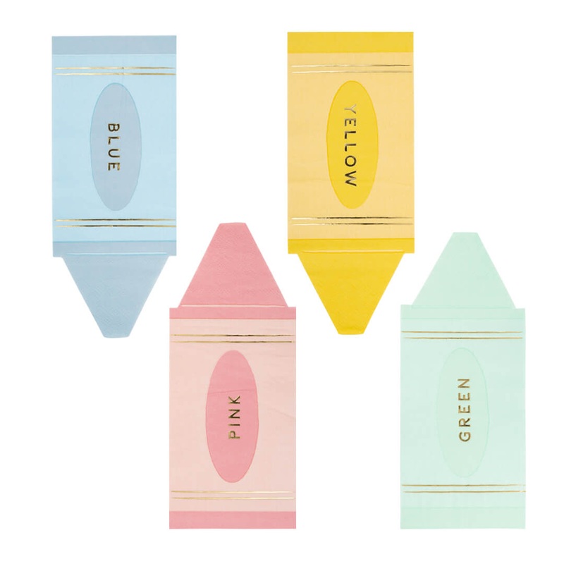 Pastel Crayon Napkins