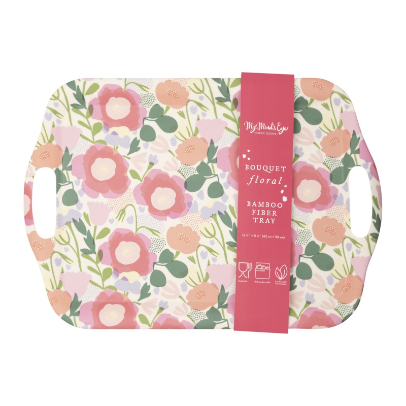 Spring Floral Serving Tray