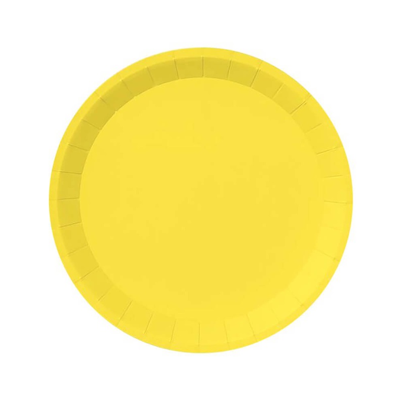 Sunshine Yellow Classic Paper Party Small Plates 7.25"