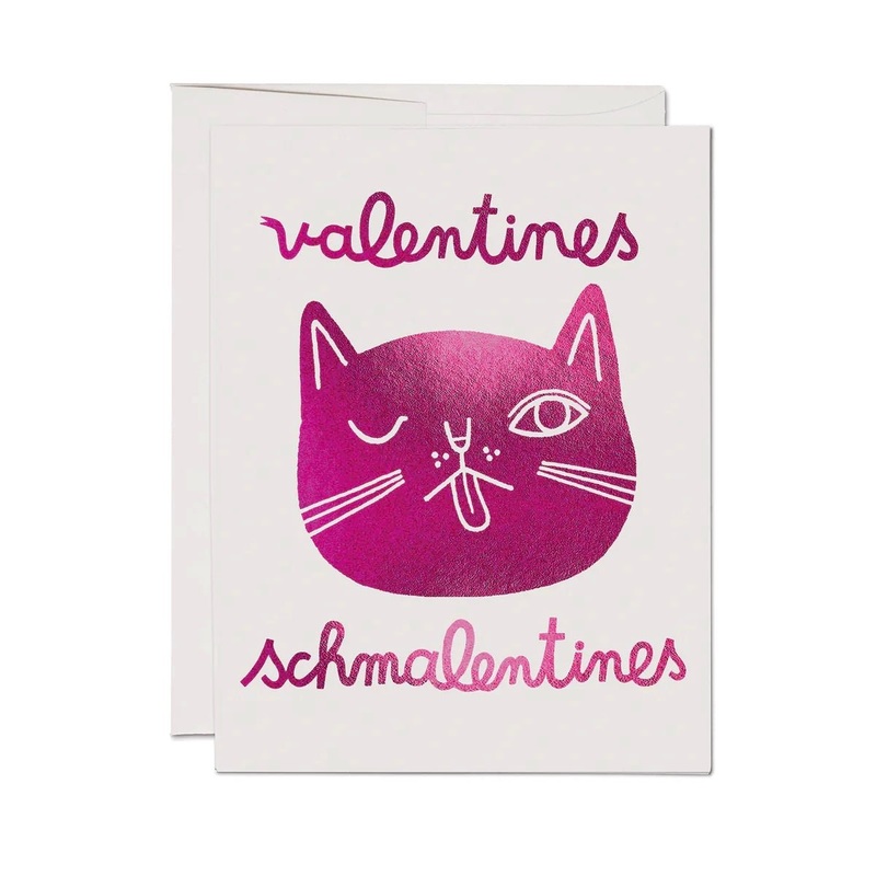 Valentines Schmalentines Cat Greeting Card