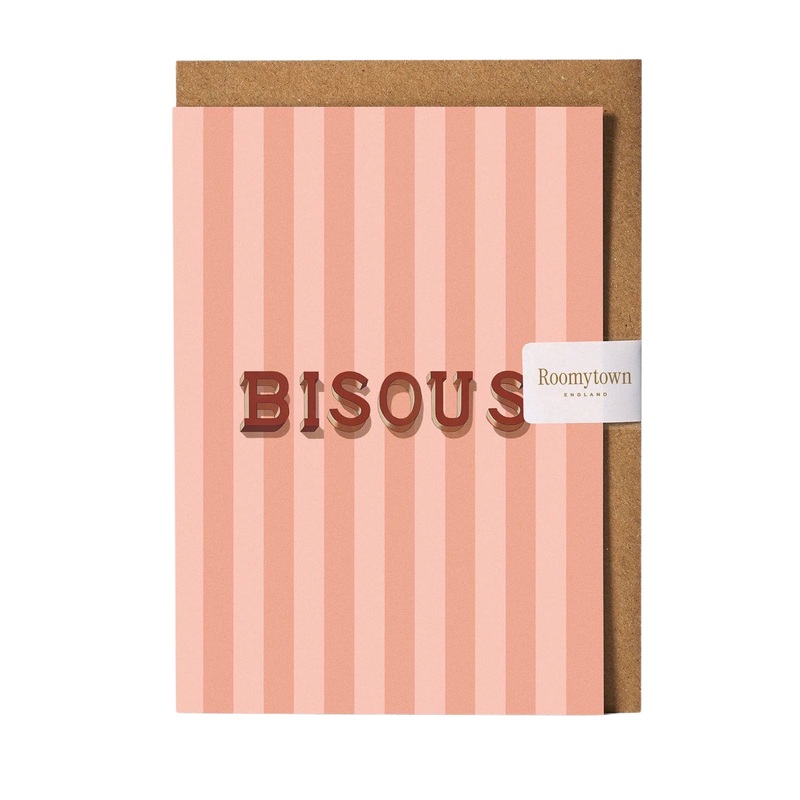 Bisous (Kisses) Greetings Card
