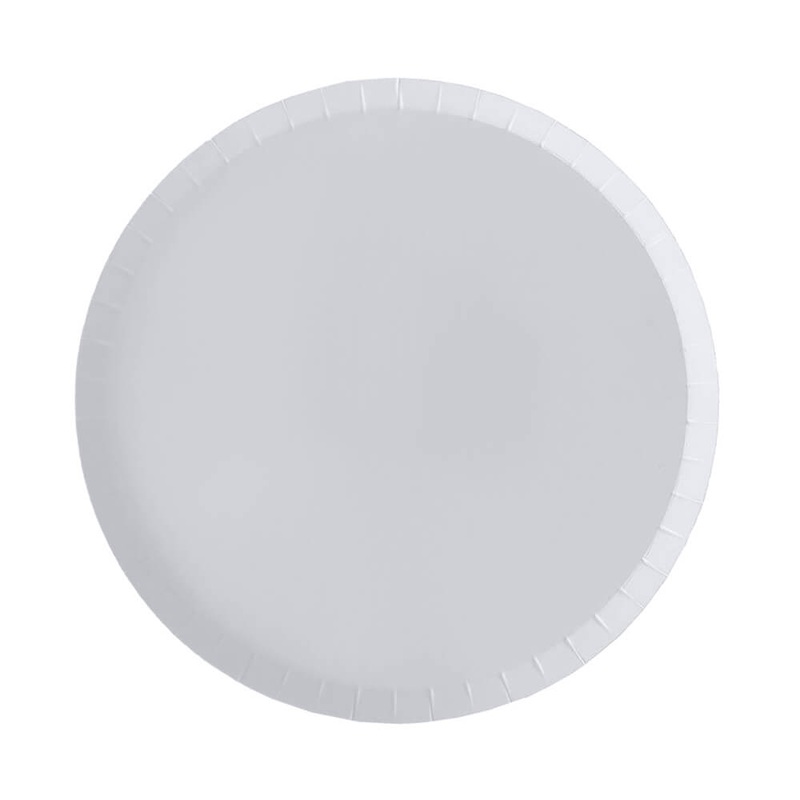 Classic Light Gray Paper Plates 9"