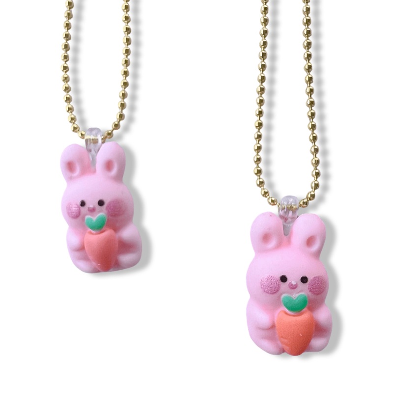 Kids Pink Bunny Necklace