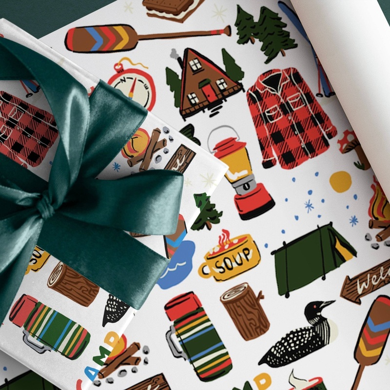 Lake Life Continuous Wrapping Paper Roll