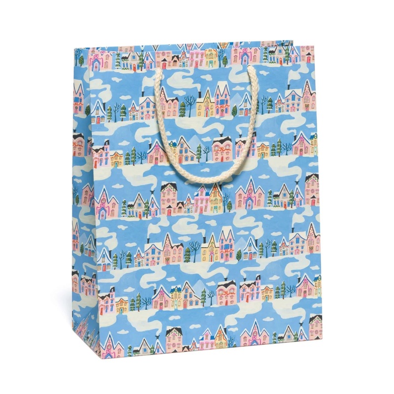 Little Pink Houses Large Holiday Gift Bag