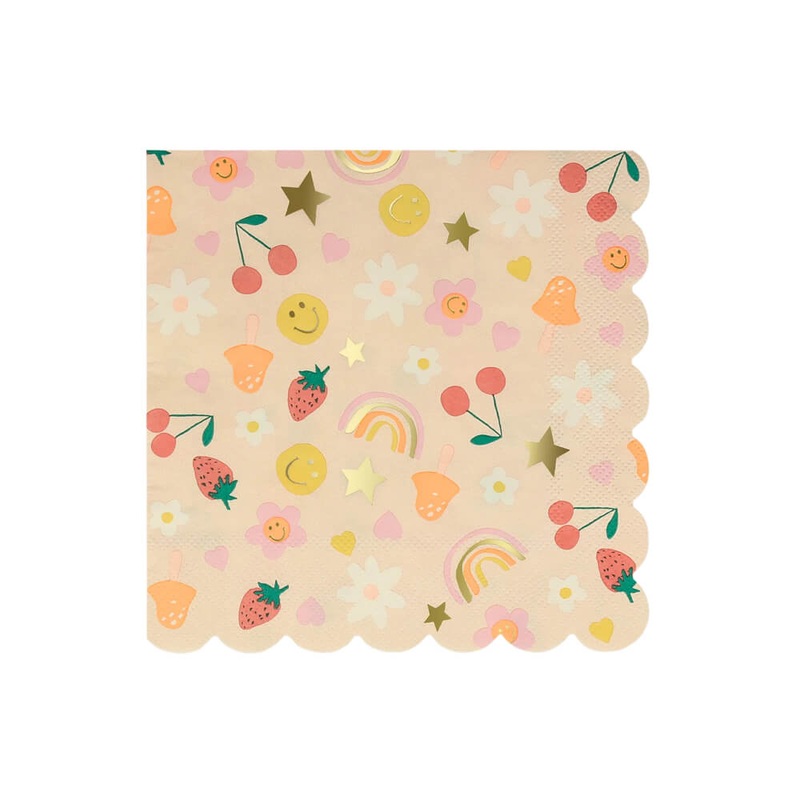 Meri Meri Party Happy Face Icons Large Napkins