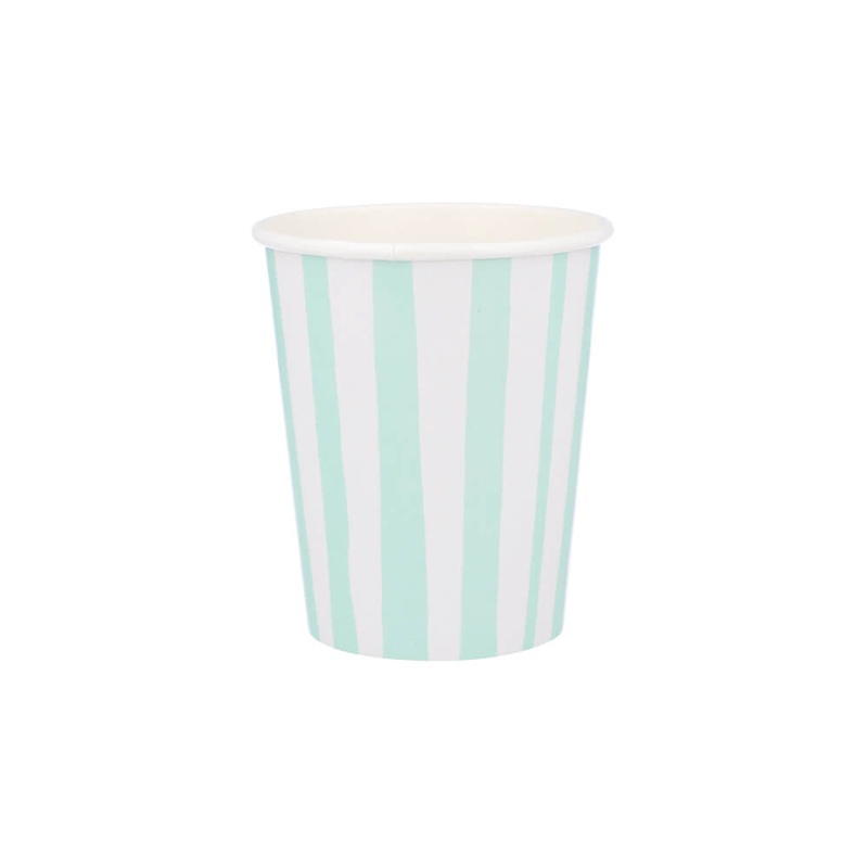 Meri Meri Party Mint Stripe Cups