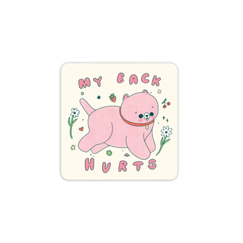My Back Hurts Vinyl Sticker