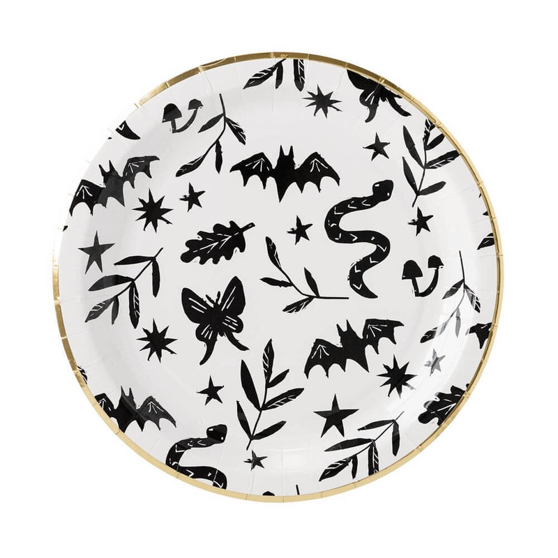 Spooky Icons Paper Plates 8"