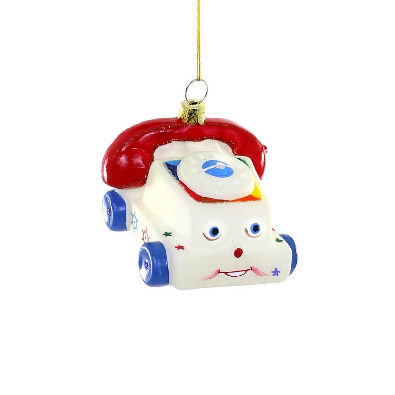 Vintage Toy Phone Ornament 3"