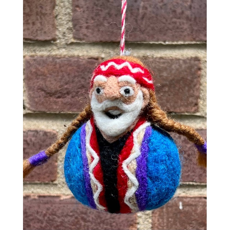 Willie Nelson Felt Ornament
