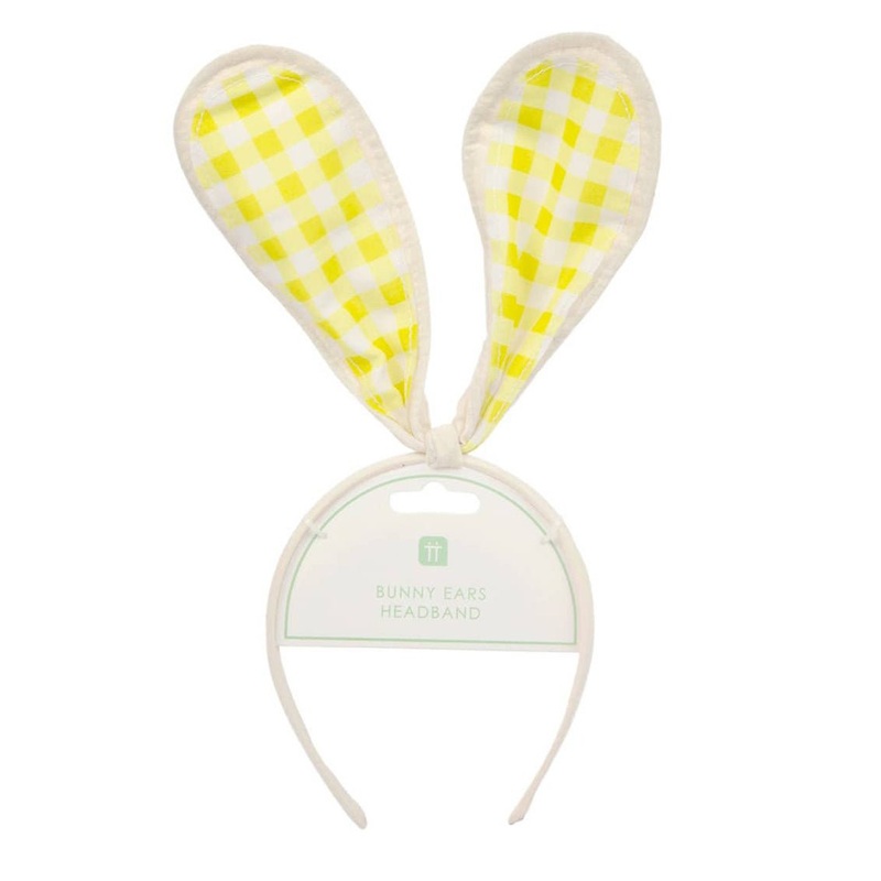 Yellow Fabric Easter Bunny Ears