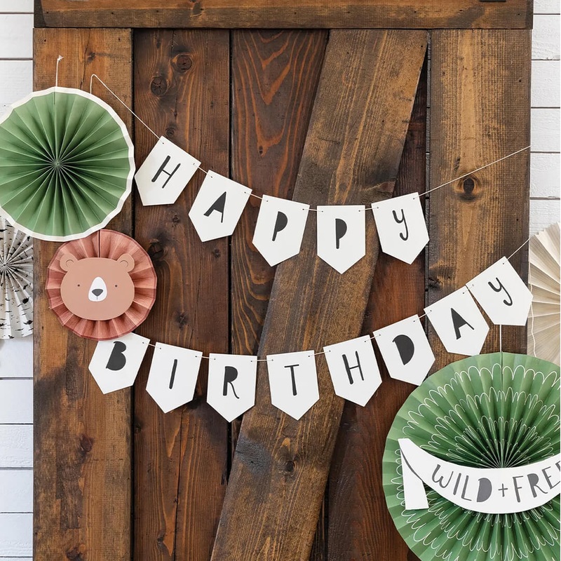 Adventure Party Happy Birthday Banner