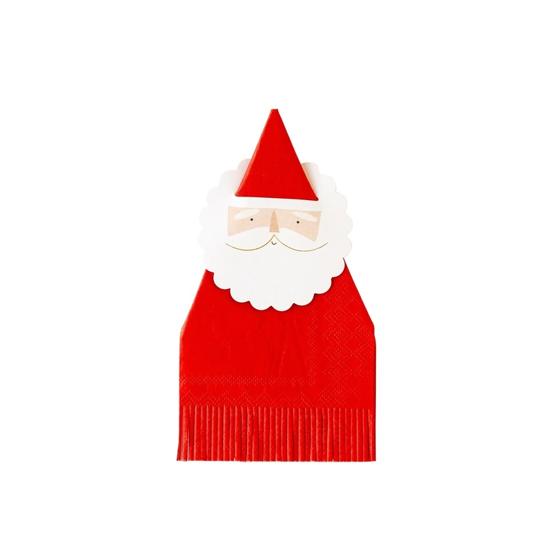 Believe Christmas Santa Napkin Ring and Napkin Set