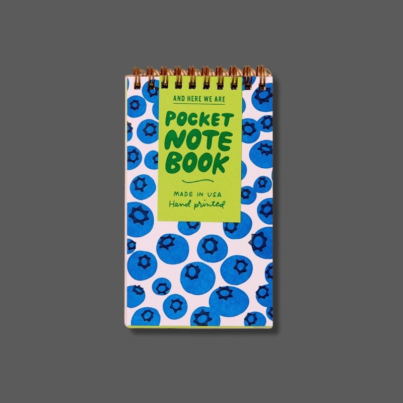 Blueberries Letterpress Notepad