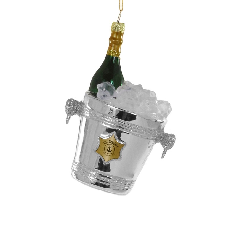 Champagne on Ice Ornament 5"