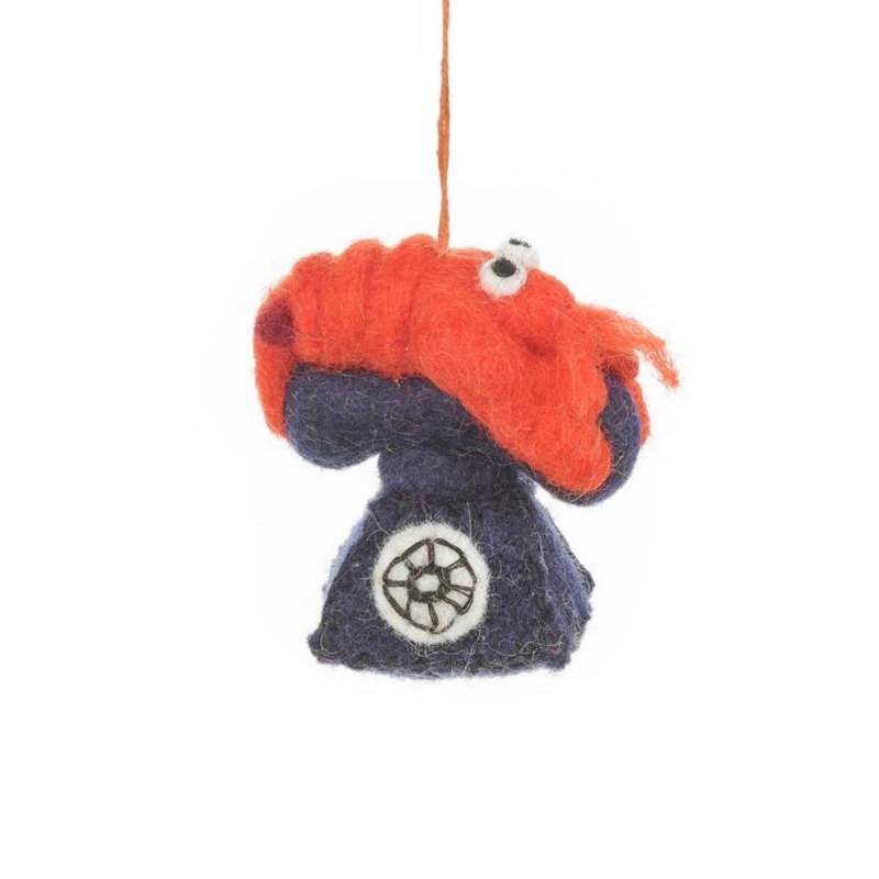 Dali's Lobster Telephone Felt Ornament 2.75"