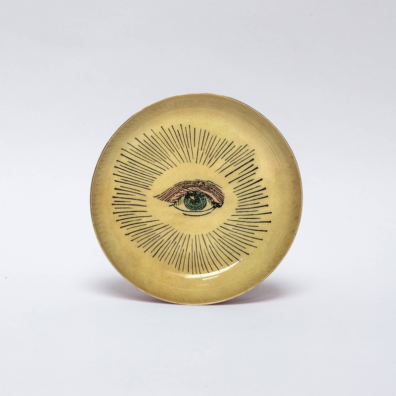 Eye Round Enamel Dish
