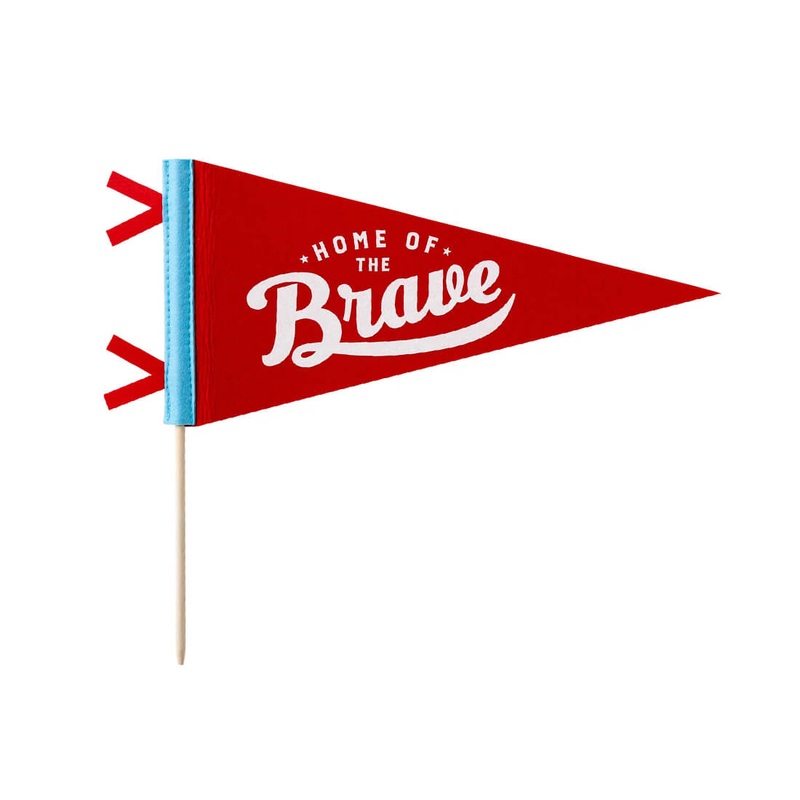 Home of the Brave Felt Pennant Flag Banner