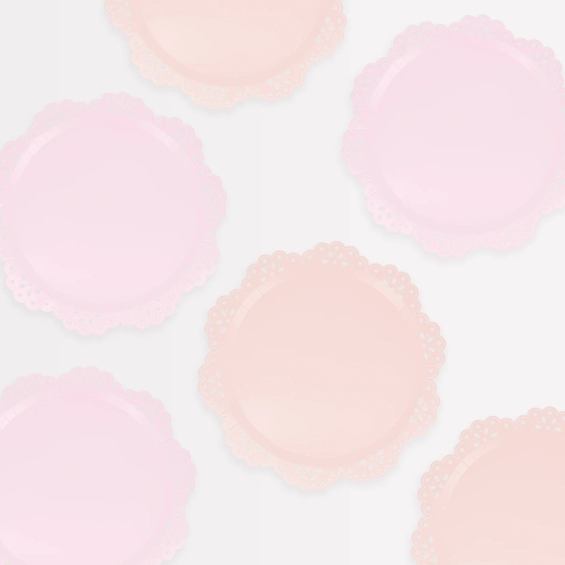 Meri Meri Party Broderie Anglaise Lace Multi Side Plates 10.25"