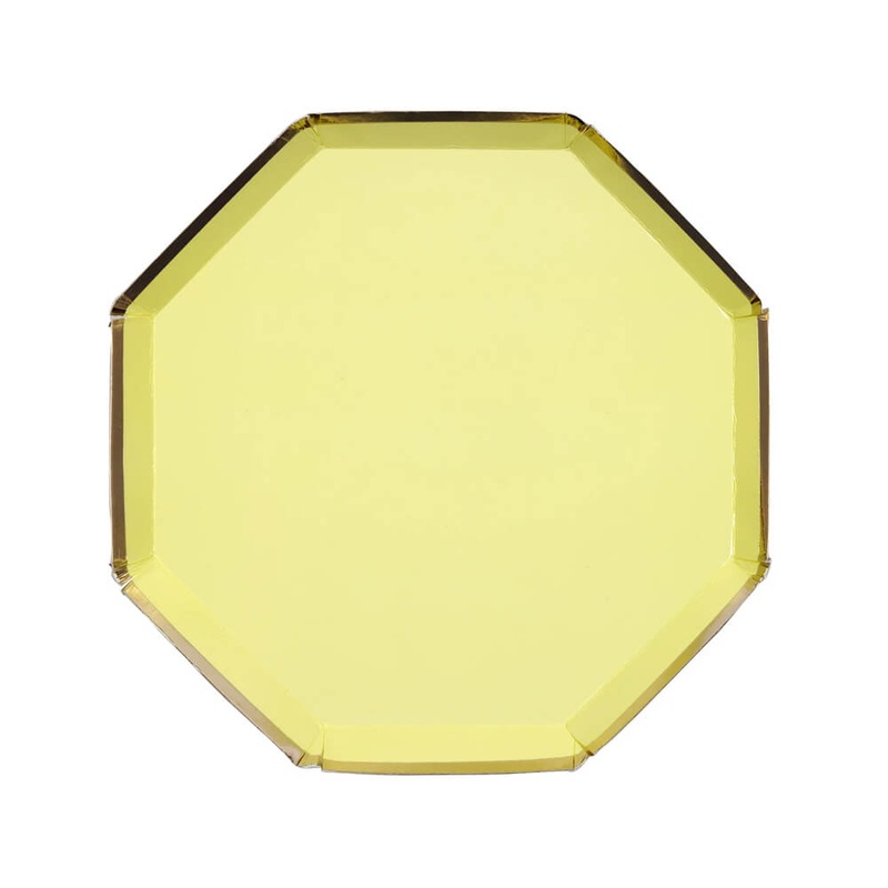 Meri Meri Party Pale Yellow Side Plates 8.25"