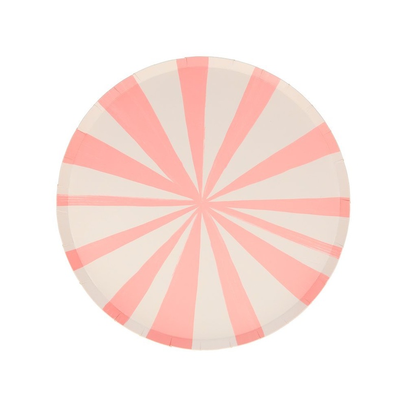 Meri Meri Party Pink Stripe Side Plates 8.5"